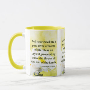 Mug Révélations 22:1 KJV Bible Écriture Pic Deux Tons