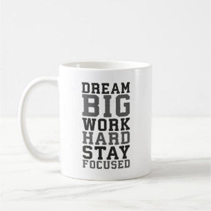 Mug Rêver Gros, Travailler dur, Stsay Focused - Gym, H