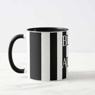 Mug Rêverie monochrome de l'infini noir et blanc