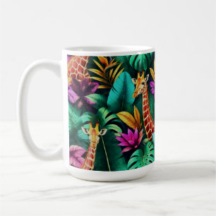 Mug Rêves de girafe de jungle motif de surface transpa