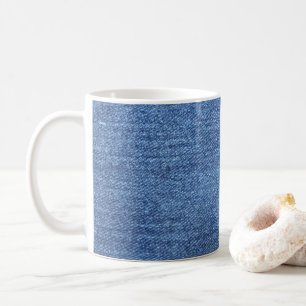 Mug Revêtement bleu blanc Denim - Regarder l'image