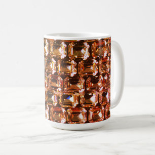 Mug Rhinestone jaune, diamants jaunes, pierres précieu