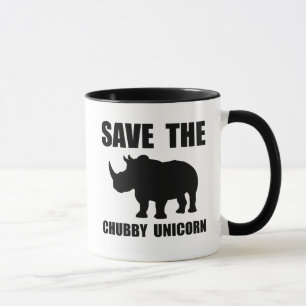 Mug Rhinocéros potelé de licorne