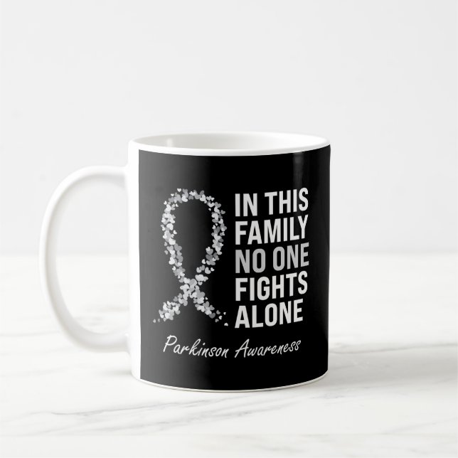 Mug Ribbon gris de sensibilisation à la maladie de Par (Gauche)