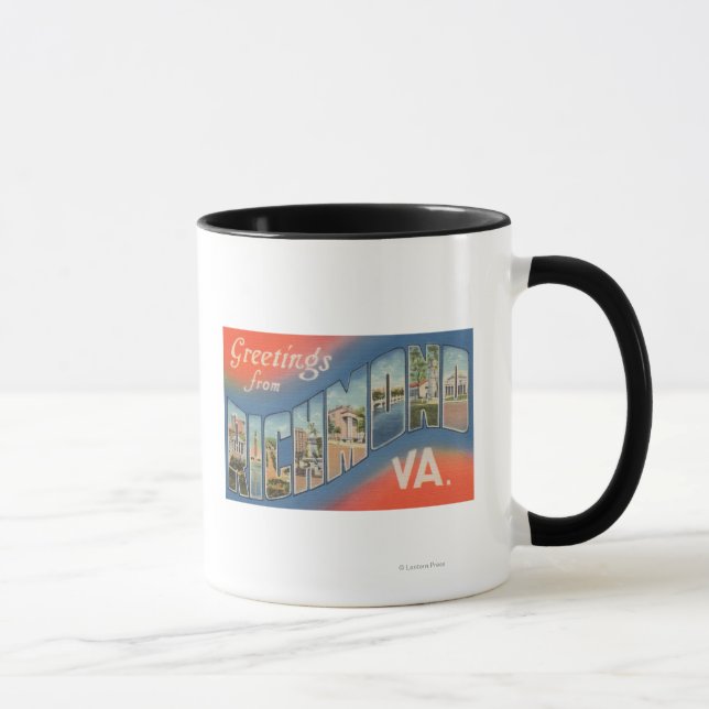 Mug Richmond, Virginie - Grandes lettres Scènes 4 (Droite)