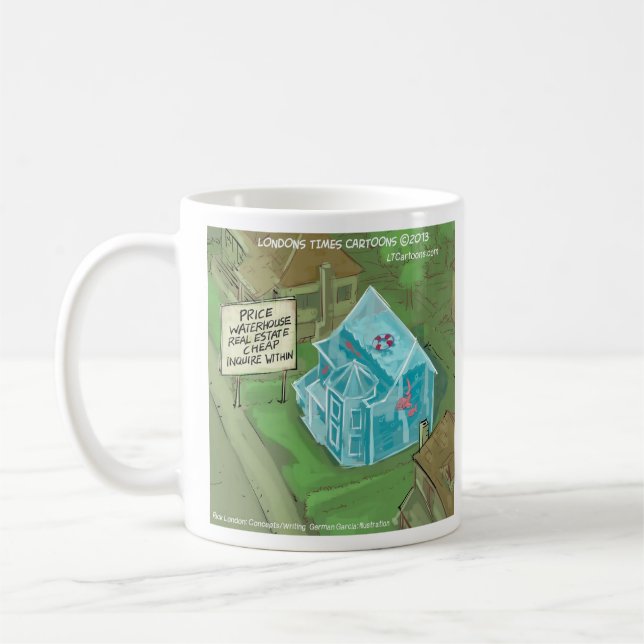 Mug Rick London Funny Maison Inondée À Vendre Comic (Gauche)