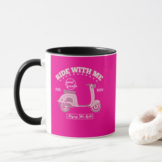 Mug Ride With Me Custom Name (Avec donut)