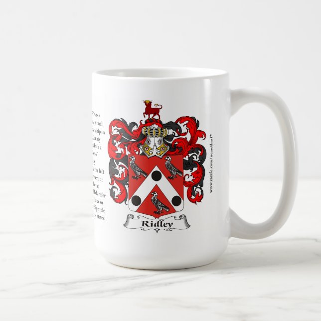Mug Ridley, l'origine, la signification et la crête (Droite)