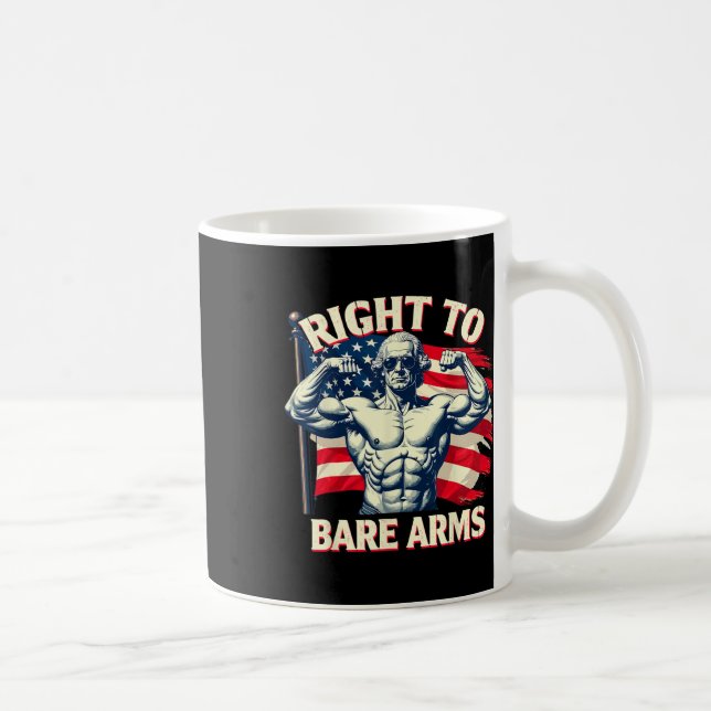 Mug Right To Bare Arms George Washington Bodybuilder G (Droite)