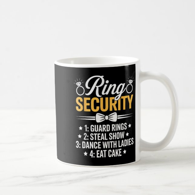 Mug Ring Security Wedding Party Funny Ring Bearer  (Droite)