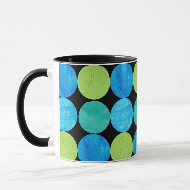 Mug Ringer Mug, Motif Blue Moons (Gauche)