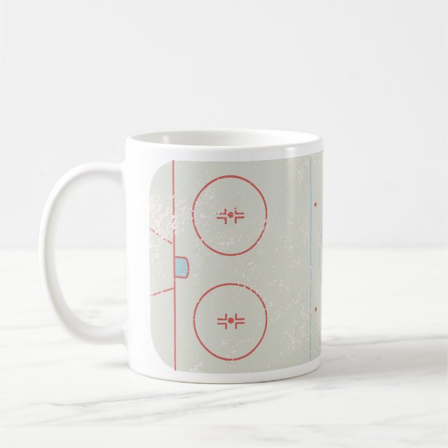 Mug Rink de hockey sur glace de style débrayé (Gauche)