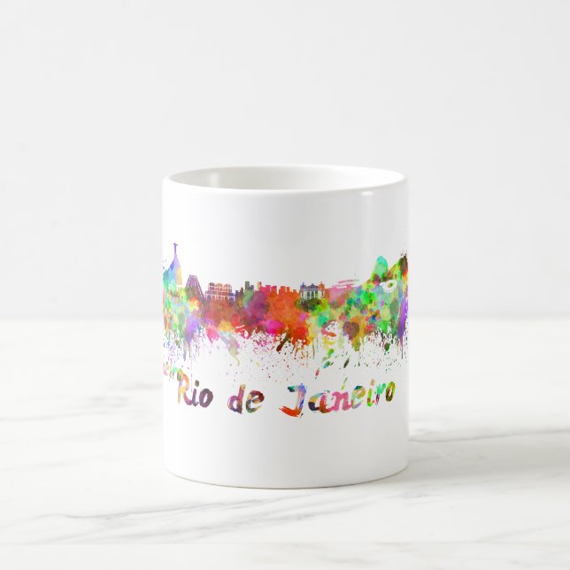 Mug Rio de Janeiro skyline in watercolor (Centre)