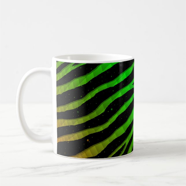 Mug Ripped SpaceTime Stripes - orange/vert (Gauche)