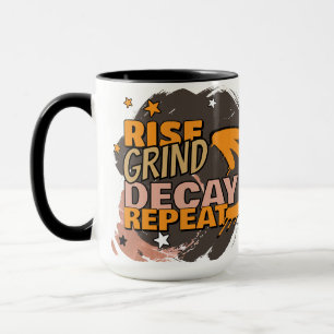 Mug Rise Grind Decay Repeat - Drôle Crâne Halloween Co
