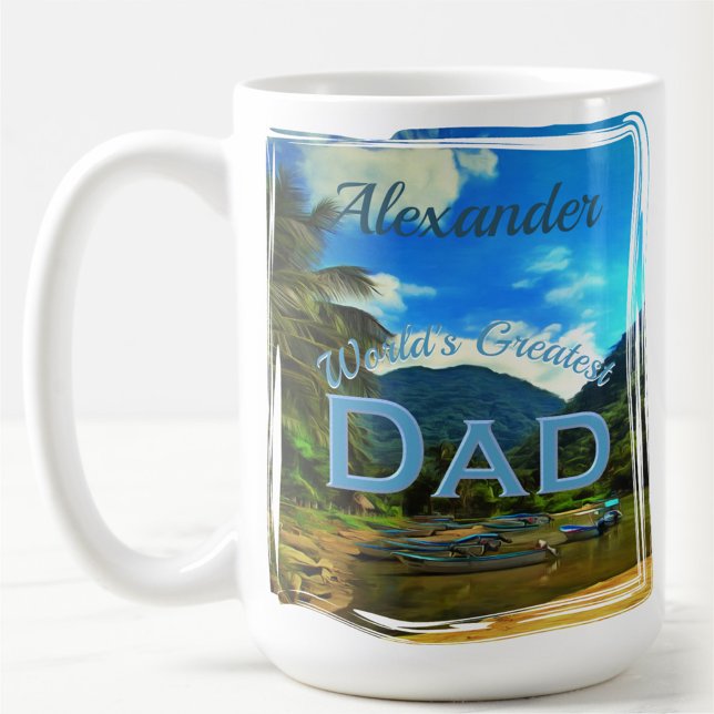 Mug Rivière Mismaloya 0344 du plus grand papa du monde (Créateur téléchargé)