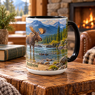 Mug Rivière personnalisée Moose Mountain