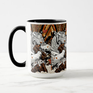 Mug Roaring White Tiger – Bold Morning Energy