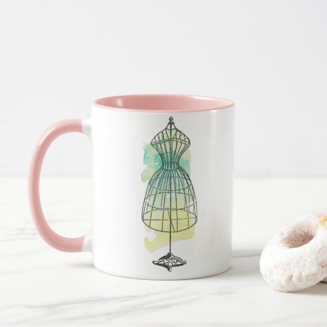 Mug Robe d'aquarelle (Avec donut)