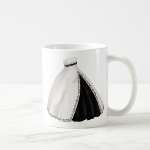 Mug Robe de mariage noire et blanche