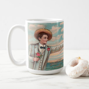 Mug Robe de mariage victorien plage amour océan couple