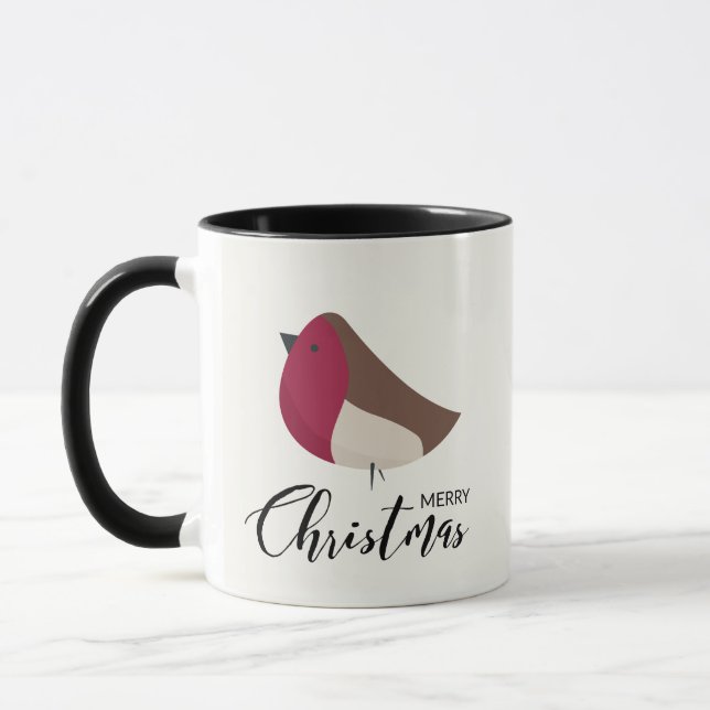 Mug Robin doux et Bow rouge (Gauche)