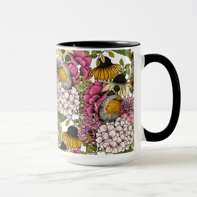 Mug Robins dans le jardin (Droite)