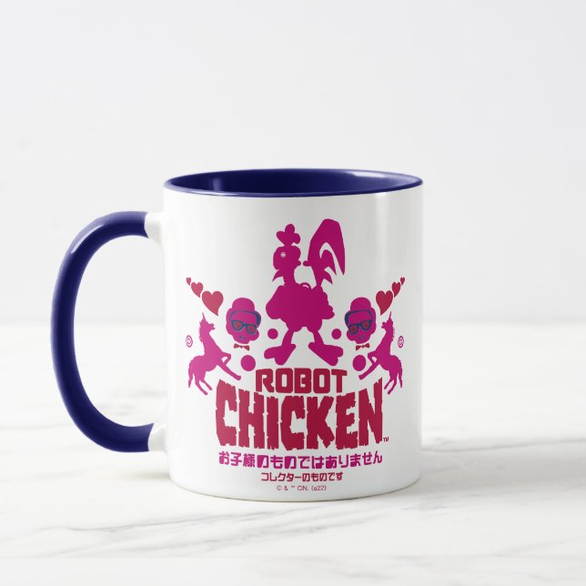 Mug Robot Chicken Nerd Unicorn (Gauche)