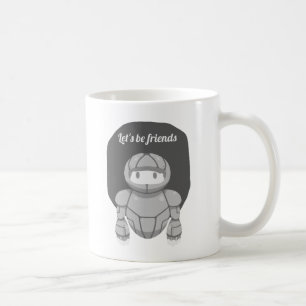 Mug Robot gris sur gris est convivial