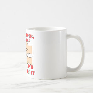Mug Roche, Ciseaux De Papier, Couteau Main À La Gorge