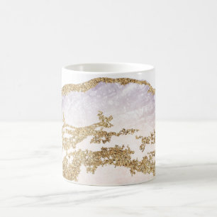 Mug *~* Rock Agate Aquarelle Géode Gold Parties scinti
