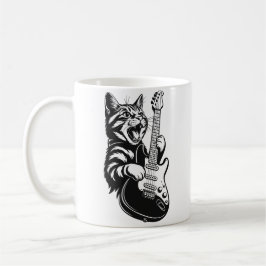 Mug Rock Cat Playing Electric Guitar | Cool Music Love