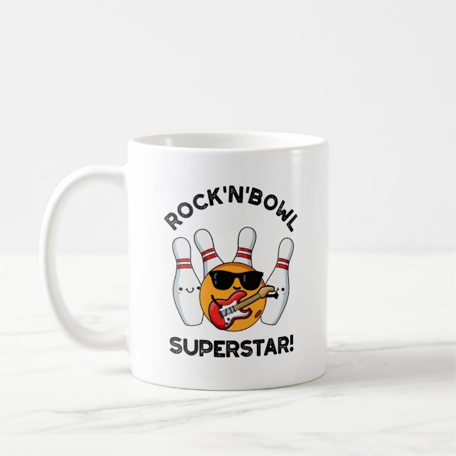 Mug Rock Et Bowl Superstar Funny Bowling Pun (Gauche)