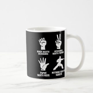 Mug Rock Paper Nothing Beats Karate