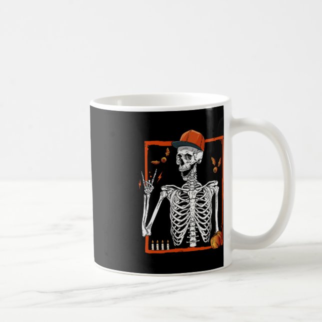 Mug Rocker Skeleton Rocher Main Rock Sur Costume Drôle (Droite)