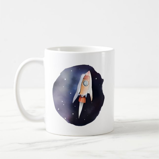 Mug Rocketing in the Stars : Whimsical Space Journey (Gauche)