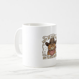 Mug Rodéo de Chat Cow-Boy Confus