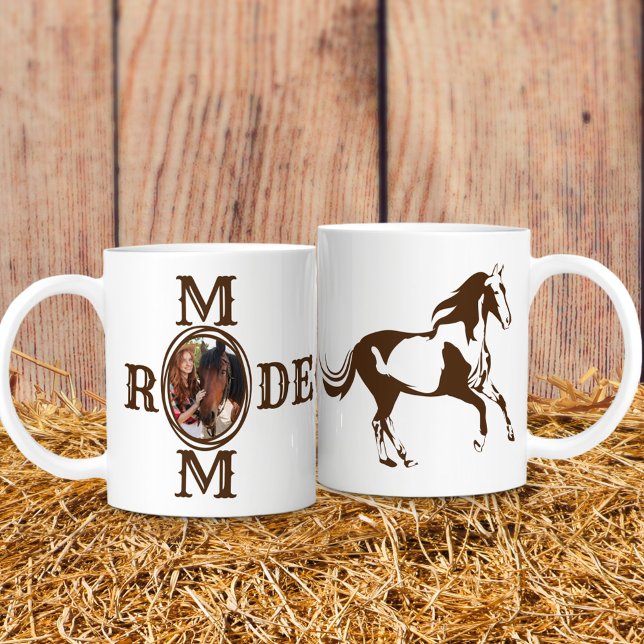 Mug Rodeo Mom Western Horse Cowgirl Photo (Créateur téléchargé)