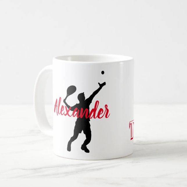 Mug Roi de tennis personnalisé (Devant gauche)