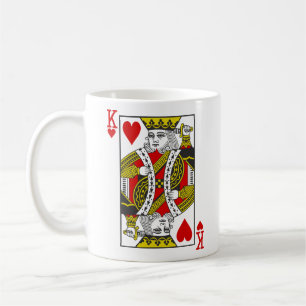 Mug Roi des cartes de jeu de coeurs
