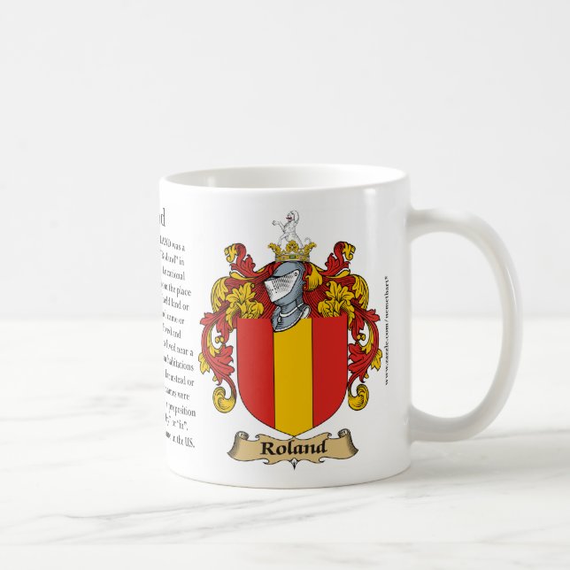 Mug Roland, l'origine, la signification et la crête (Droite)