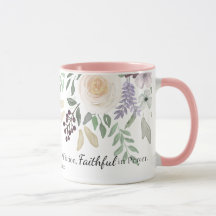 Romains 12:12 Bible Verse Aquarelle rose Floral