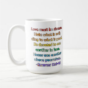 Mug Romains 12:9-10 Verse de la Bible