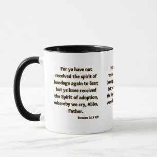 Mug Romains 8:15 KJV Bible Écriture Deux Tons