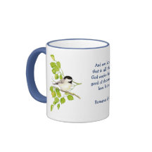 Romains 8:28 Écriture biblique Chickadee Oiseau Ar