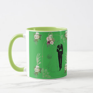 Mug Romance in bloom kelly green