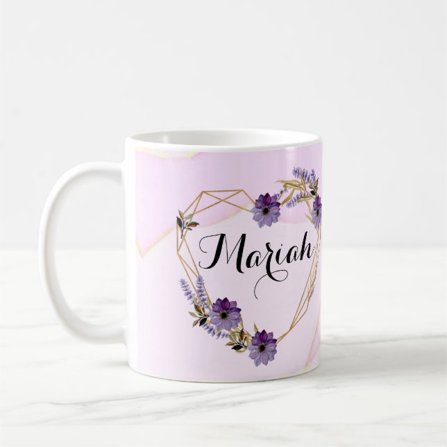 Mug Romantic pink abstract  (Gauche)