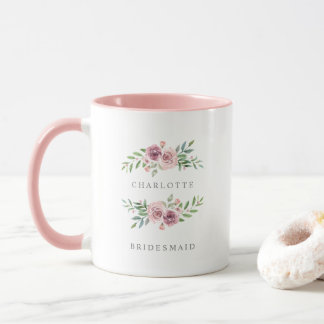 Mug Romantic Pink Garland for Bridesmaids