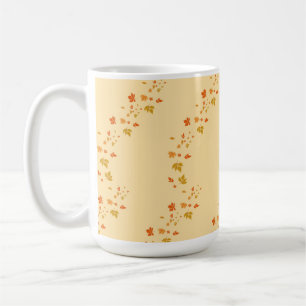 Mug romantique automne Feuilles d'ivoire