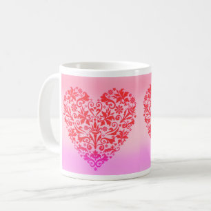 Mug Romantique deux coeurs rouges